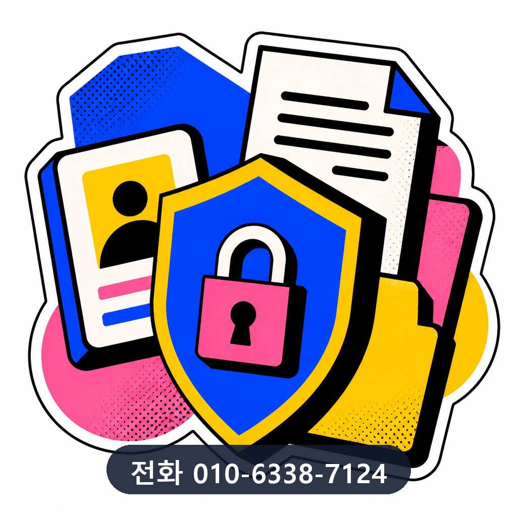 신용카드 현금화 업체 개인정보 보호 이미지 · 문의 010-6338-7124